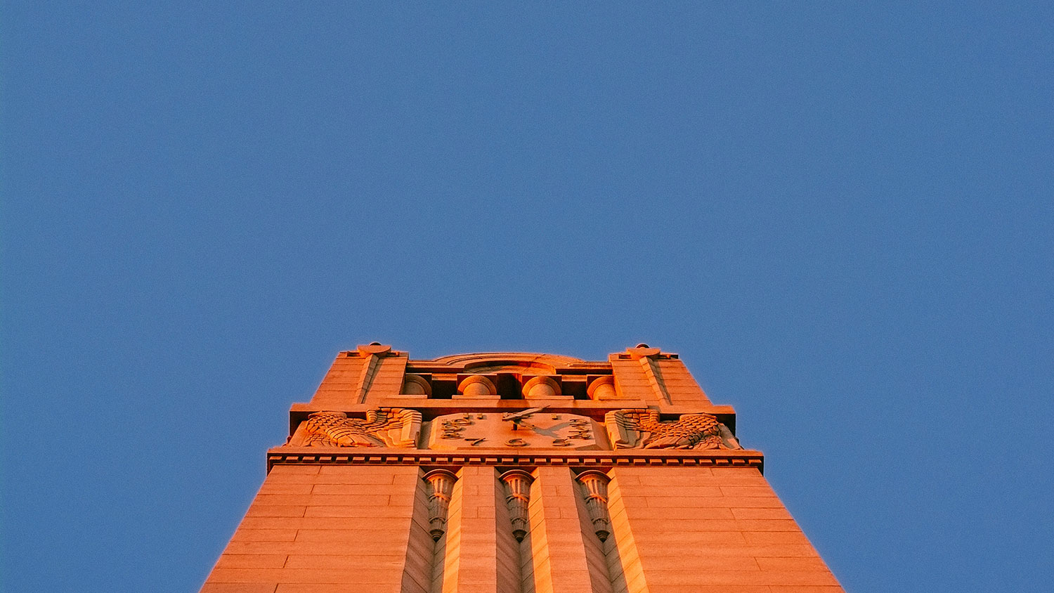 NC State Belltower at sunset
