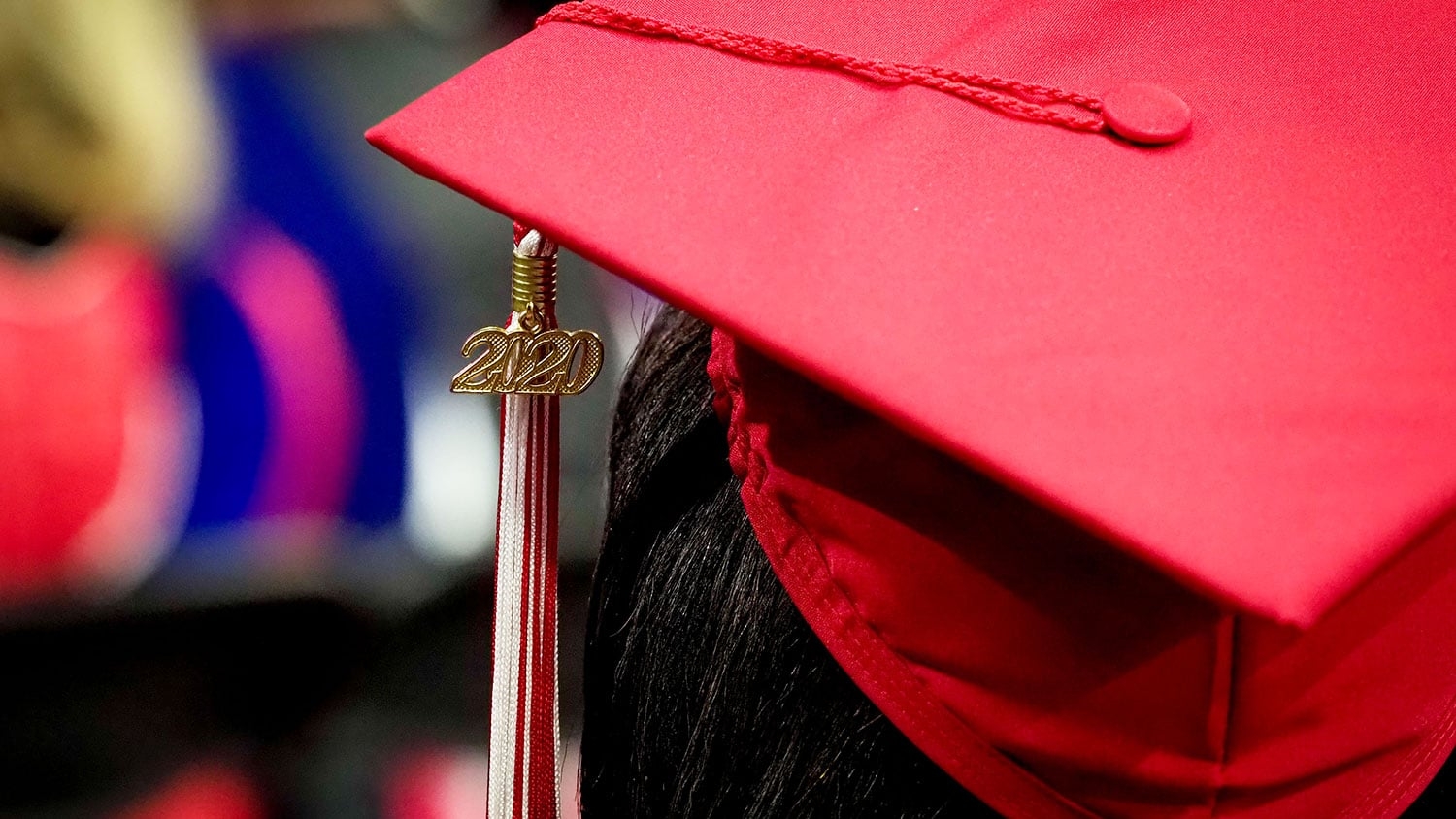 close-up image of 2020 graduate's mortarboard